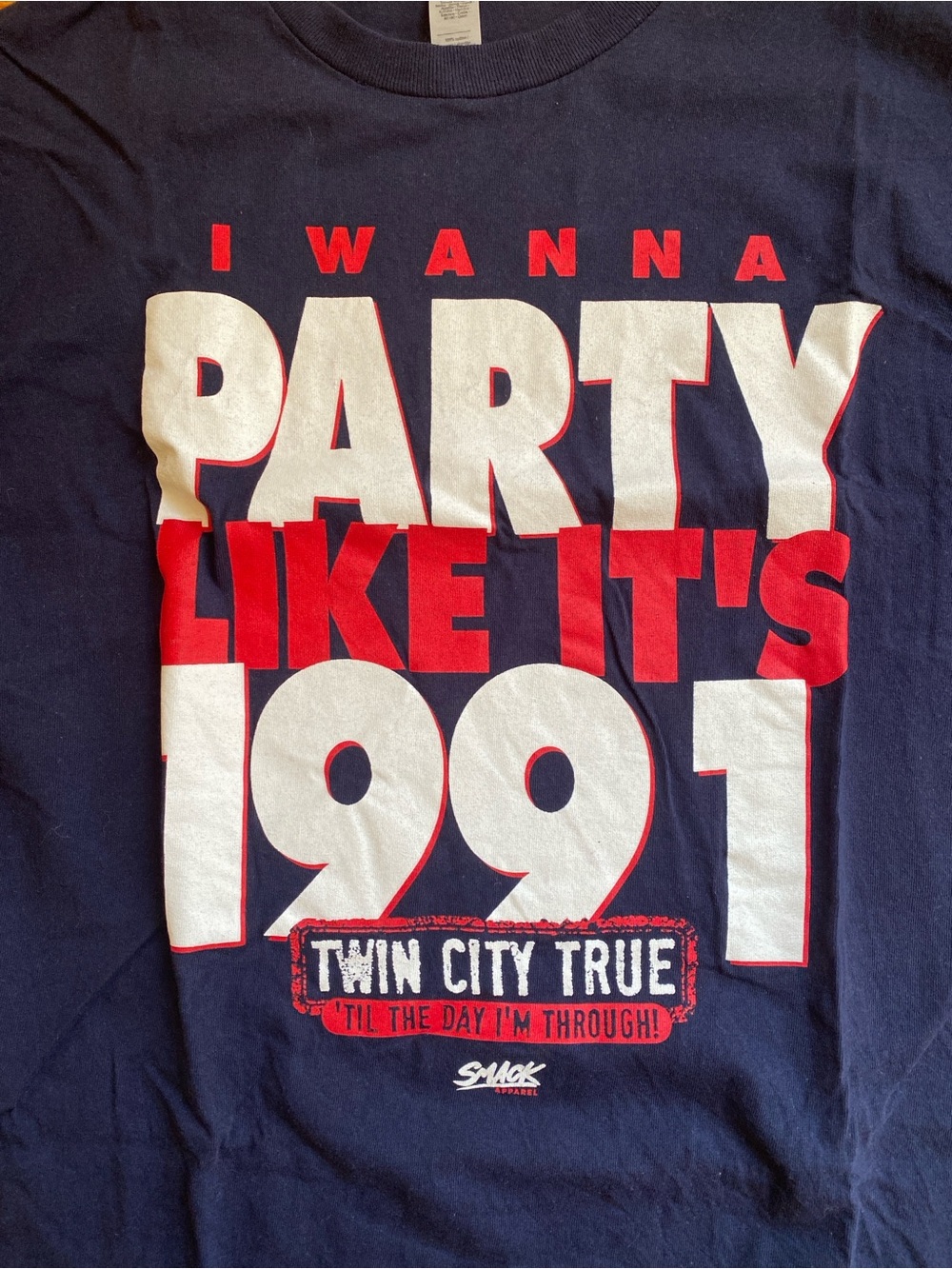 Wanna Party Like It's 1991... Someday for Minnesota Baseball Fans Men’s XL
